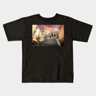 The Amalfi Cathedral bell tower in Amalfi, Italy Kids T-Shirt